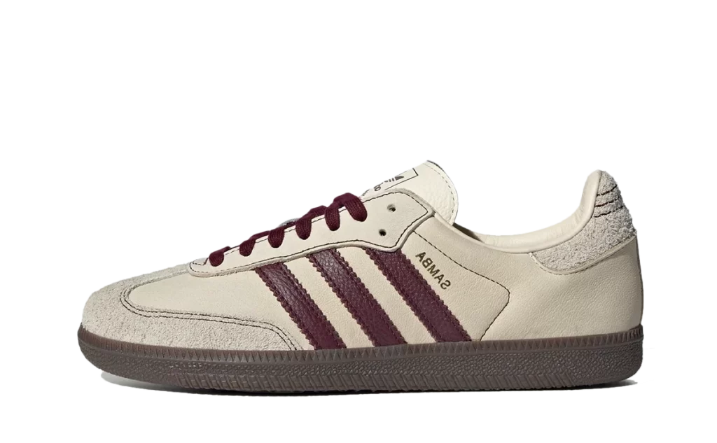 Adidas Samba OG Wonder White Maroon