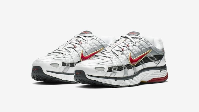 Nike P-6000 White Gold Red