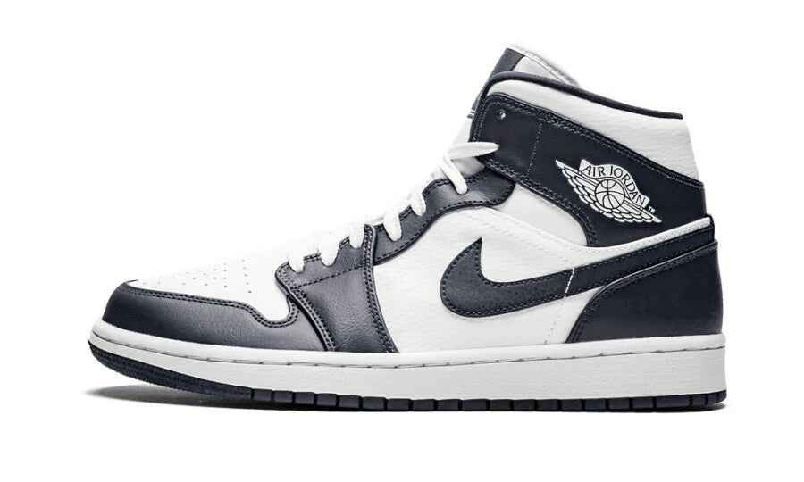 Air Jordan 1 Mid White Metallic Gold Obsidian