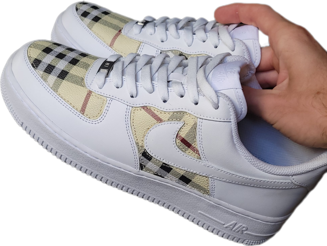 Burberry Custom Air Force 1 Wit