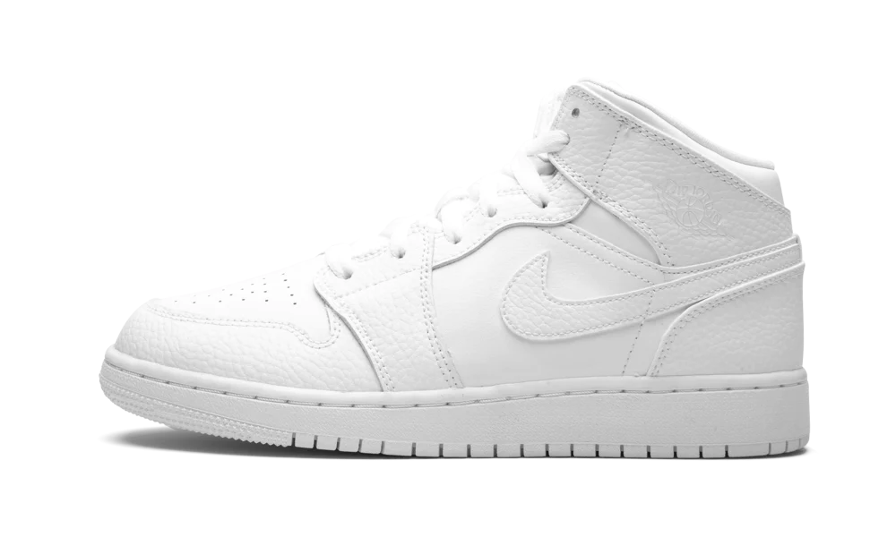 Air Jordan 1 Mid Triple White 